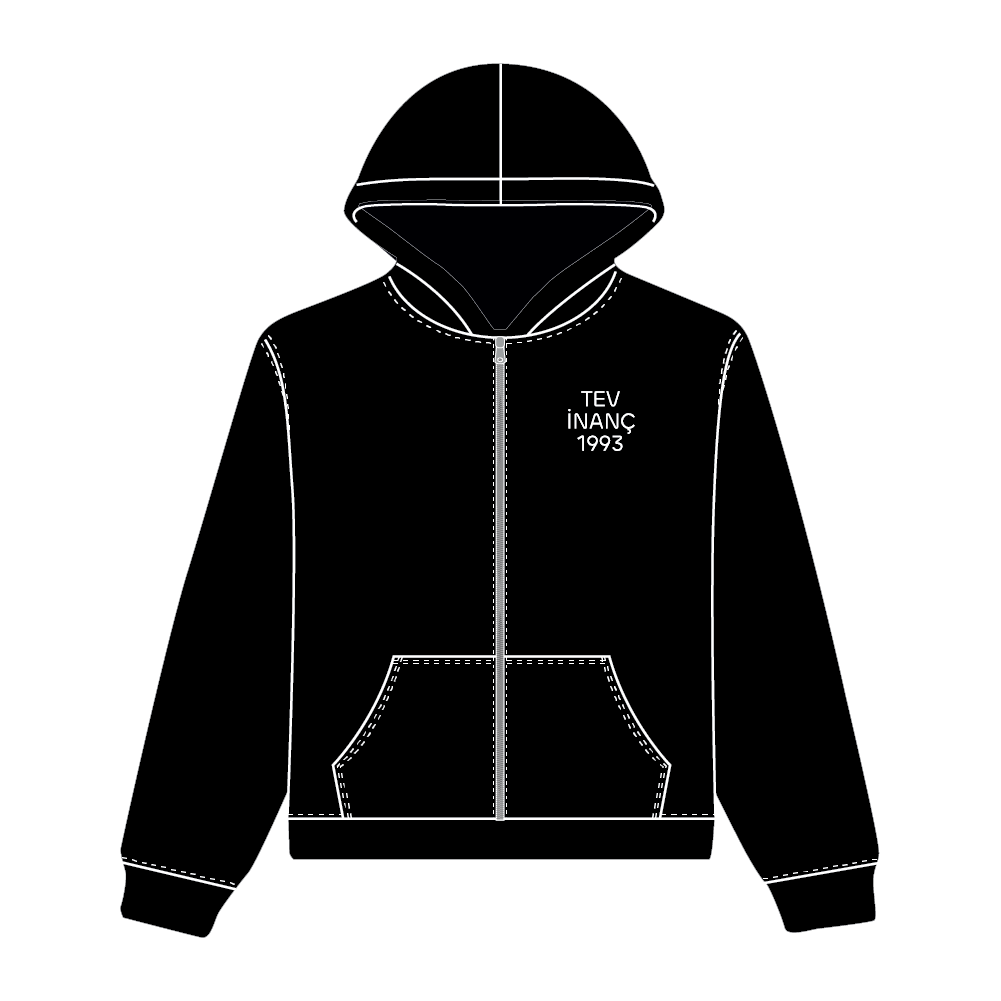 Tev İnanç ön nakış arka baskı zıpper